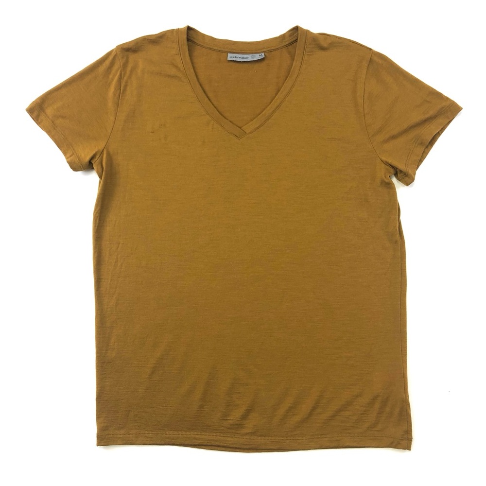 Icebreaker merino wool blend women’s relaxed fit V-Neck short sleeve tee Medium
